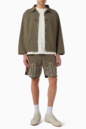 Logo Coaches Jacket in Cotton-blend