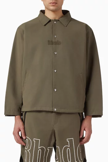 Logo Coaches Jacket in Cotton-blend