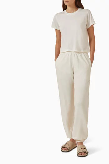 Short Sleeve Boxy Tee in Cotton-modal Blend