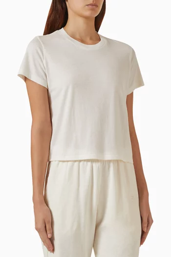 Short Sleeve Boxy Tee in Cotton-modal Blend