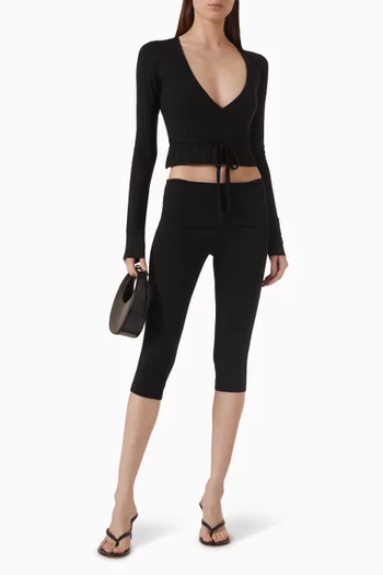 Wrap Crop Top in Jersey