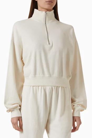 Half-zip Crop Sweatshirt