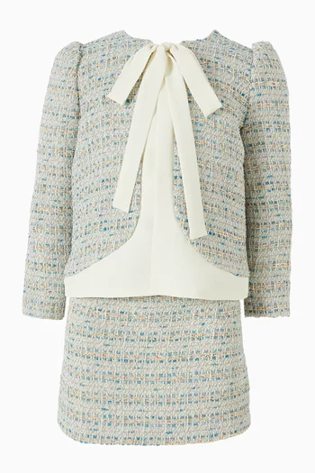 Structured Jacket & Skirt Set in Tweed