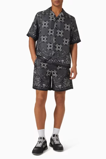 MA Check Shorts in Silk