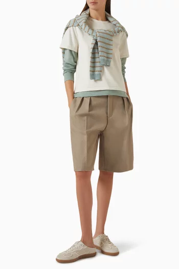 Layered T-shirt in Cotton Blend