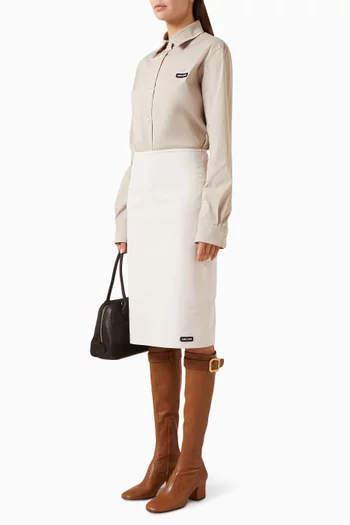 Poplin Stretch Skirt