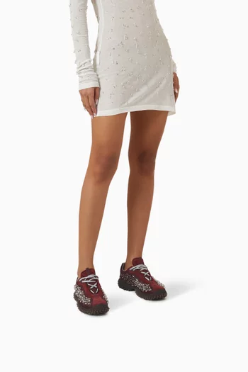 Bubble Embroidered in Technical Fabric & Suede