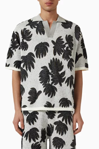 Palm Jacquard Polo Shirt