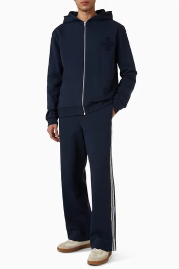 Embroidered Hoodie in Cotton