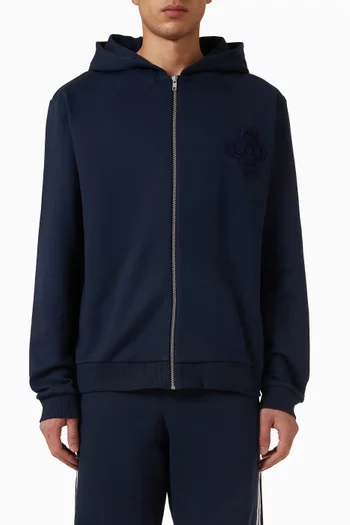 Embroidered Hoodie in Cotton