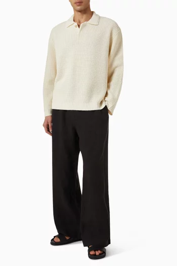 Polo Sweater in Wool-cashmere Blend