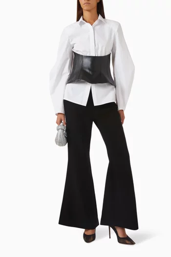 Flared Pants in Crepe