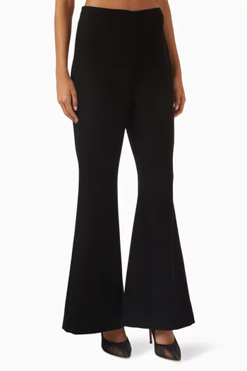 Flared Pants in Crepe