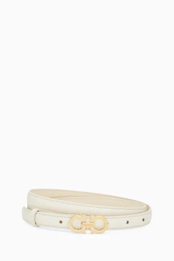 Gancini Reversible Belt in Hammered Leather