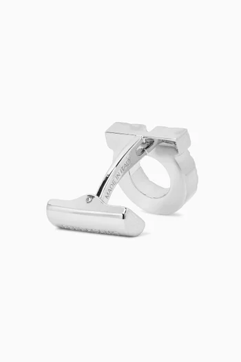 Square Gancini Cufflinks in Metal