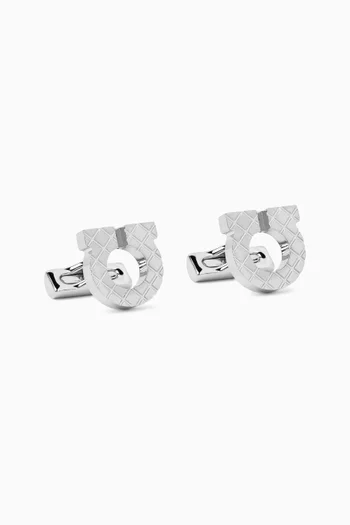 Square Gancini Cufflinks in Metal