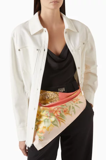 Jungle Print Foulard in Silk