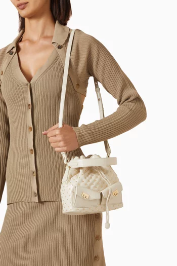 Multipocket Bucket Bag in Nappa