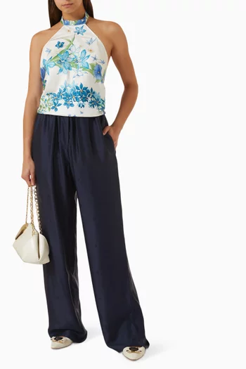 Wide-leg Pants in Silk