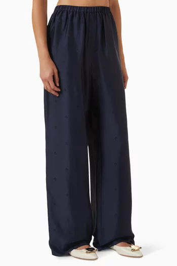 Wide-leg Pants in Silk