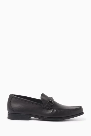 Gancini Ornament Loafers in Leather