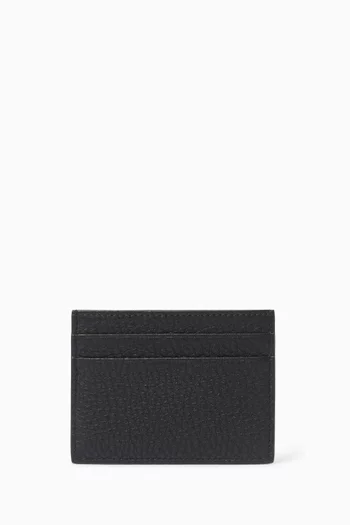 Logo Card Holder in Calfskin