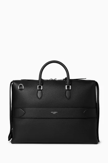 Logo Briefcase in Leather