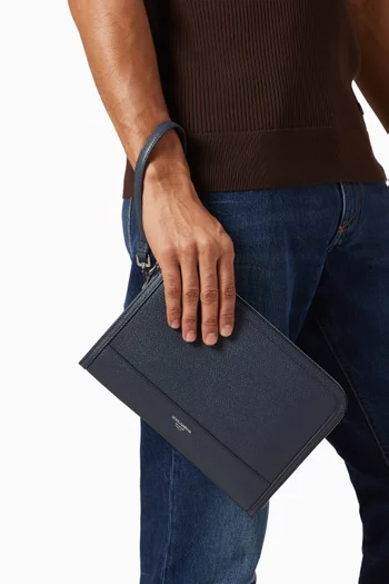 Atene Clutch Bag in Grained Calfskin