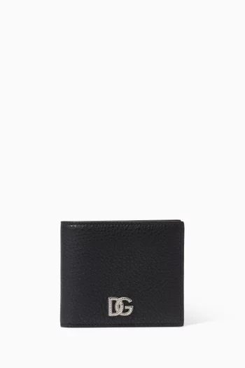 Logo Bifold Wallet in Calfskin