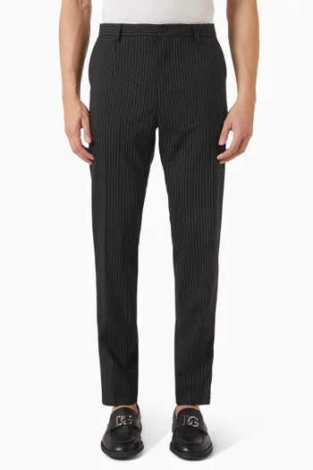 Pinstripe Pants in Virgin Wool Blend