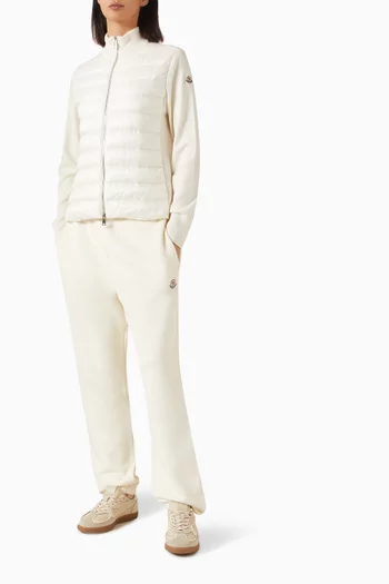 Padded Zip-up Cardigan in Wool
