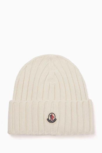 Logo Beanie Hat in Wool