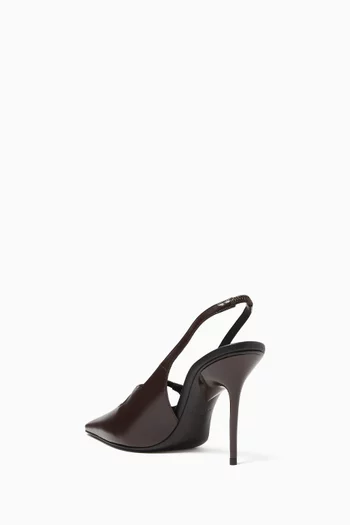 Drop 90 Slingback Pumps in Polished Goatskin
