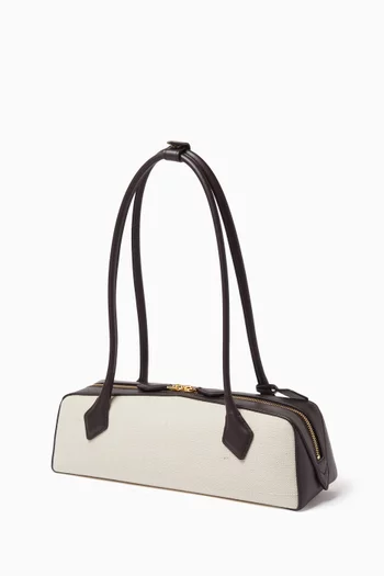 Medium Le Teckel Shoulder Bag in Canvas & Leather