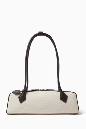 Medium Le Teckel Shoulder Bag in Canvas & Leather