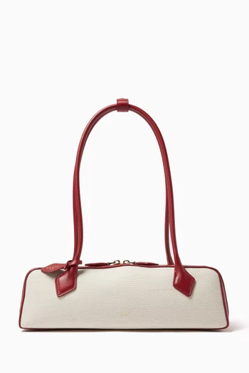 Medium Le Teckel Shoulder Bag in Canvas & Leather
