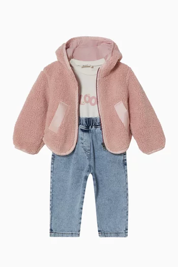 Plush Jacket & Trousers 3-Piece Set