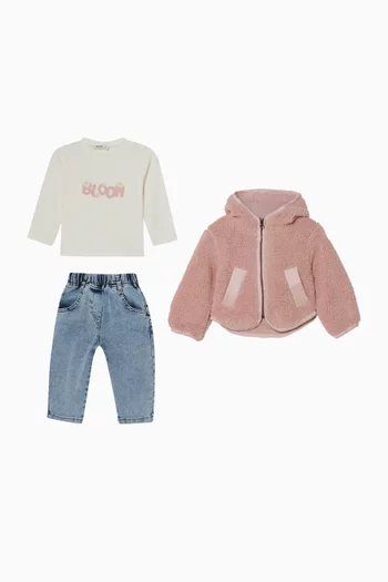 Plush Jacket & Trousers 3-Piece Set
