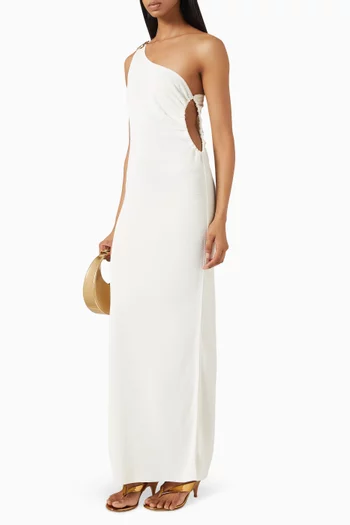 Fewa One-shoulder Knit Dress in Viscose