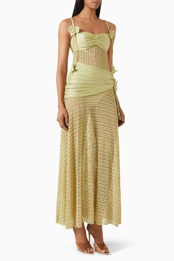 Petal Sheen Flower Beach Dress