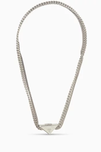 Logo Necklace in Metal