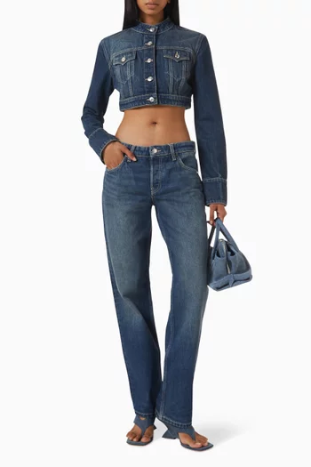 Ariel Mid-rise Wedgie Jeans in Denim