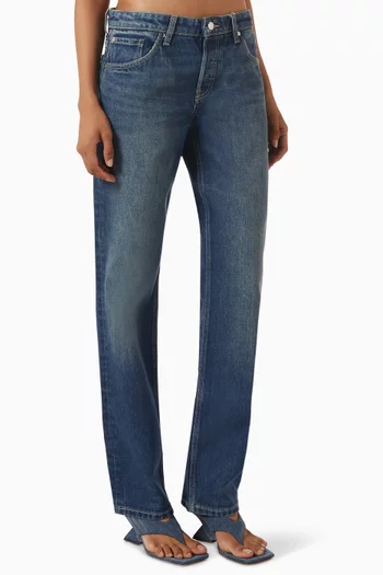Ariel Mid-rise Wedgie Jeans in Denim