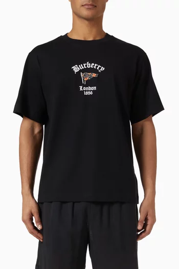 Check Flag T-shirt in Cotton