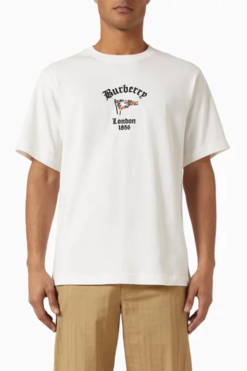 Check Flag T-shirt in Cotton