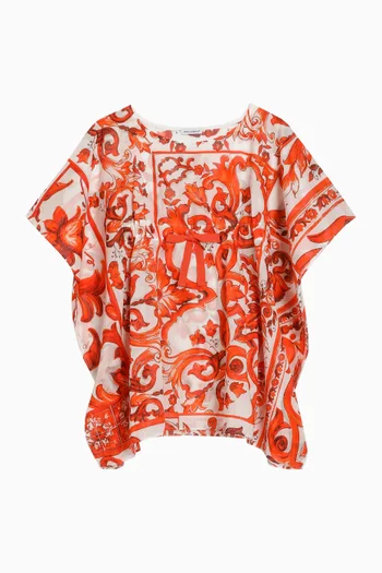 Majolica-print Kaftan in Cotton