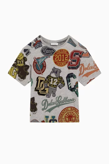 Printed T-Shirt in Cotton Jersey