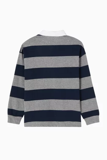 Logo Striped Polo Shirt