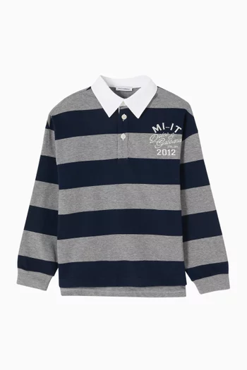 Logo Striped Polo Shirt