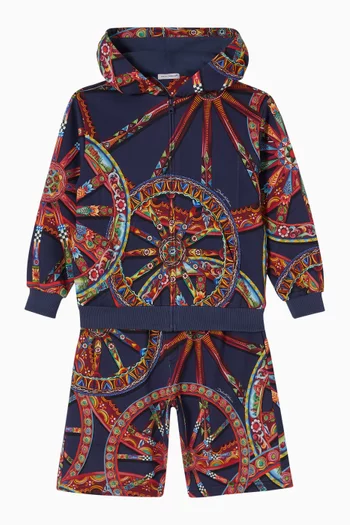 Carretto-print Bermuda Shorts in Cotton